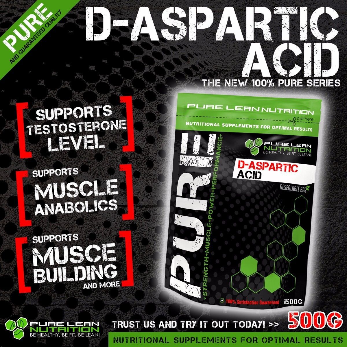 D-ASPARTIC ACID DAA PURE LEAN NUTRITION TESTOSTERONE BOOSTER - Foto 8