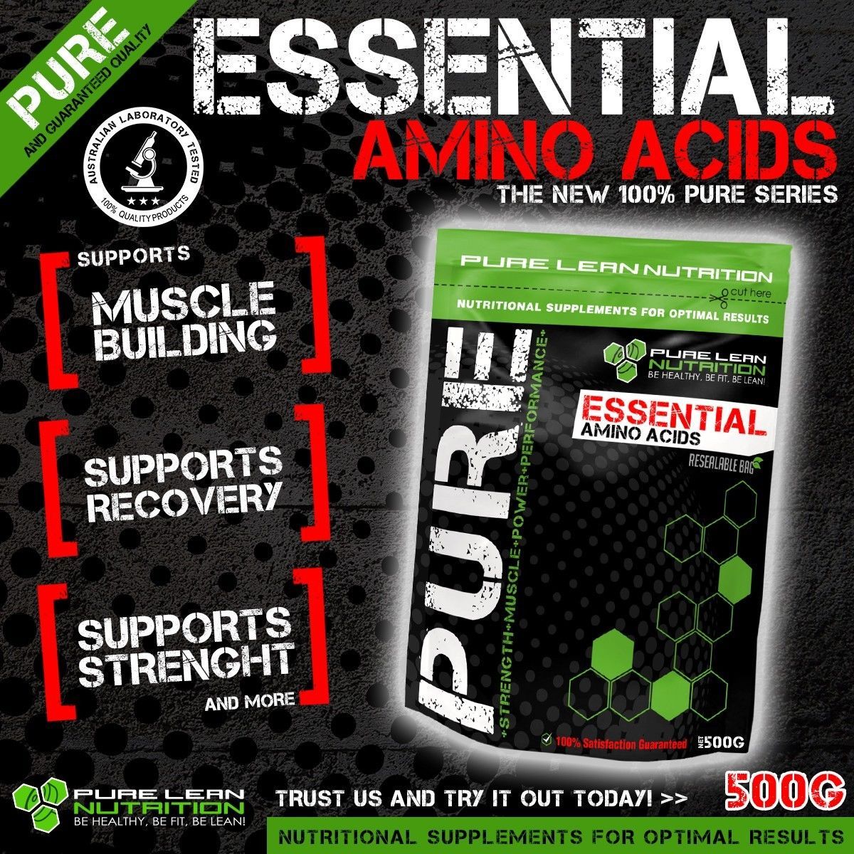 ESSENTIAL AMINO ACIDS EAA 500G * MUSCLE RECOVERY * BCAA * PROTEIN * BODYBUILDING eBay