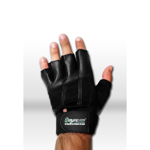 Gym Gloves with extra wrist support - Black Small